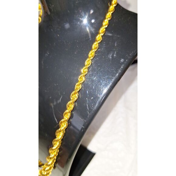 A Monet Women's Rope Chain Necklace High Gold Tone Twisted Links Elegant 80's - Picture 3 of 9